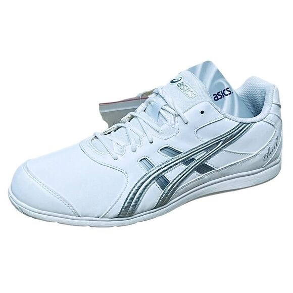 NEW Asics Women’s Cheer 7 Sport Lace Up Tennis Shoes White Silver - Picture 1 of 10